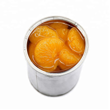 mandarina enlatada en almíbar ligero / en almíbar espeso envase de lata fruta enlatada sabor fresco origen de China